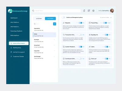 Roles & Permissions — Admin Dashboard UI adminpanel b2b crm figmadesign productdesign roles permissions saas uxui