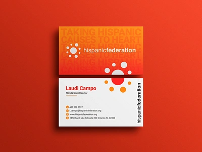 Hispanic Federation: Business Card app branding design graphic design illustration logo typography ui ux vector