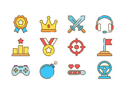 Game Icon Collection branding design flat freelance icon illustration logo project ui vector