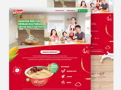 Microsite Nestlé Nestum branding design illustration logo microsite ui ui website ux ux website website