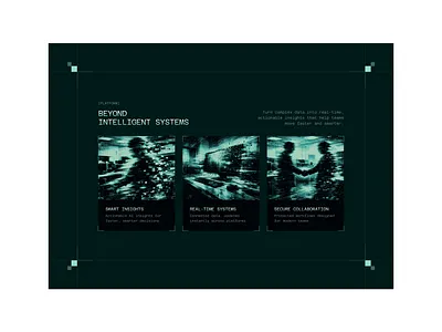 Concept: Platform Section ai dark design dither dotted glitch noise ui website