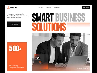 Stratixo - B2B_Business Solution website advisory agency landing page agency website b2b website b2b website design business website consultancy website consultant consultant website consulting firm consulting landing page consulting services landing responsive design seative service website uiux design