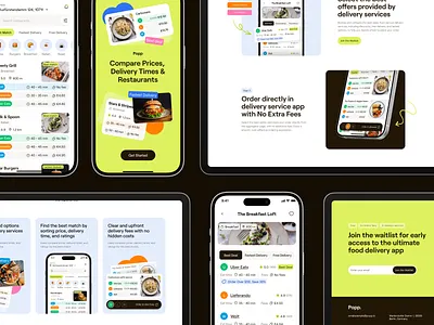 Food Delivery Price Comparison Mobile App UI/UX compare price app delivery mobile app food app food delivery app ios app mobile app mobile app design mobile ux ui ux