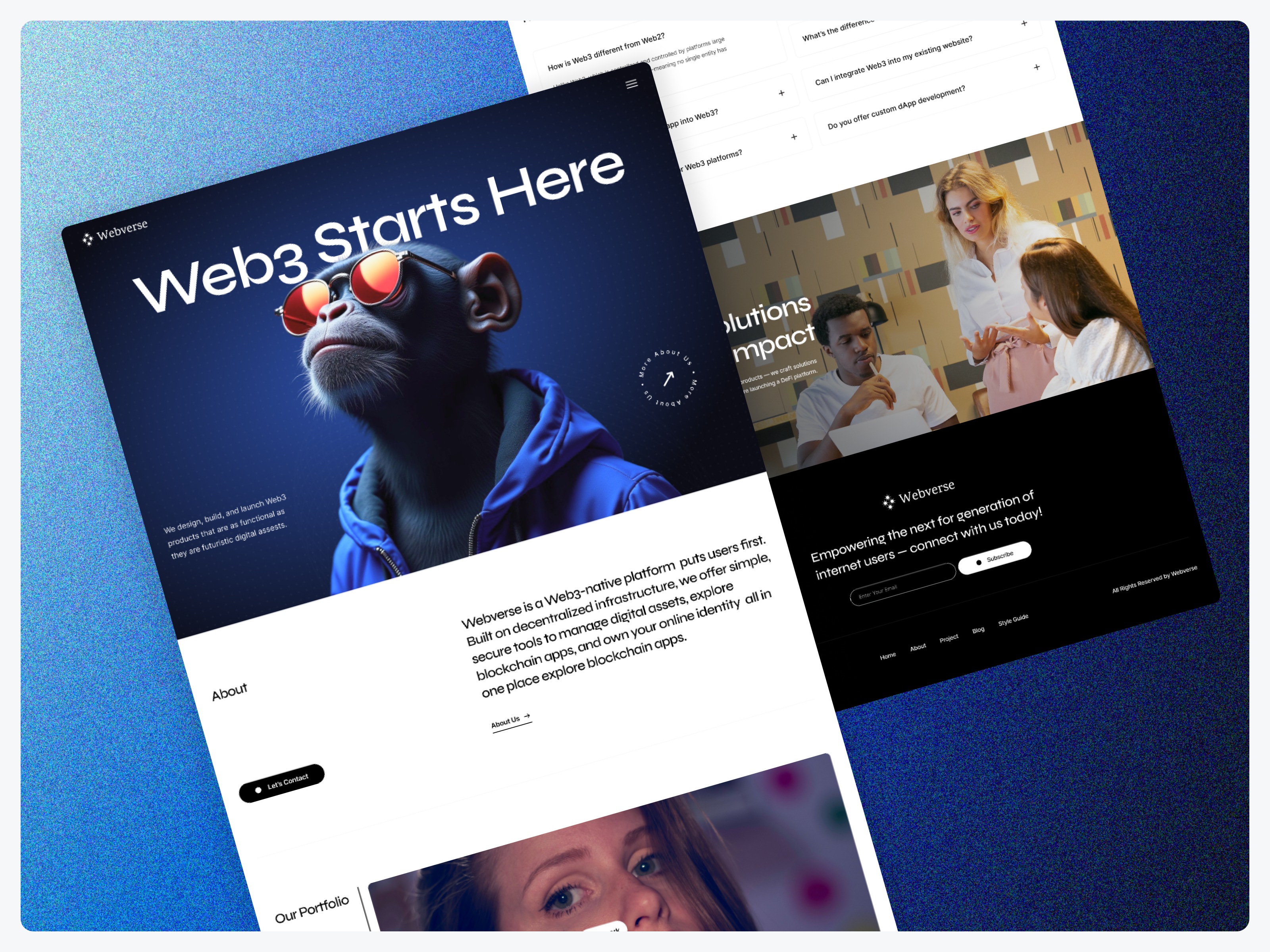 Web3 Agency landing page develop figma framer landing page popular service ui uiux ux web design web3 web3 agency web3 agency landing page web3 agency service web3 agency website website
