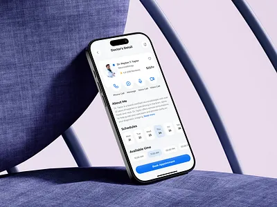 Healthtech Telemedicine Mobile App - Doctor's Detail Screen clinic mobile app diabetes tracker mobile app diabetes tracking mobile app health tracker mobile app health tracking mobile app hospital mobile app lifestyle tracker mobile app lifestyle tracking mobile app medical mobile app meditation tracker mobile app patient management mobile app patient monitoring mobile app pregnancy tracker mobile app pregnancy tracking mobile app rpm mobile app sleep tracker mobile app sleep tracking mobile app teleneurology mobile app telepsychiatry mobile app telerehabilitation mobile app