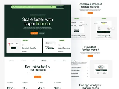 Payfast - Fintech Saas Website banking website finance website design fintech landing page saas saas website saas website design ui web design website design