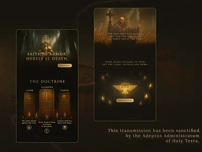 Light of The Emperor branding concept design faith fantasy gaming illustration light logo nerd religion ui warhammer warhammer 40k