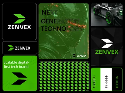 ZENVEX brand identity brand mark branding clean creative dribbble graphic design icon design logo logo design minimal modern logo tech brand typography visual identity