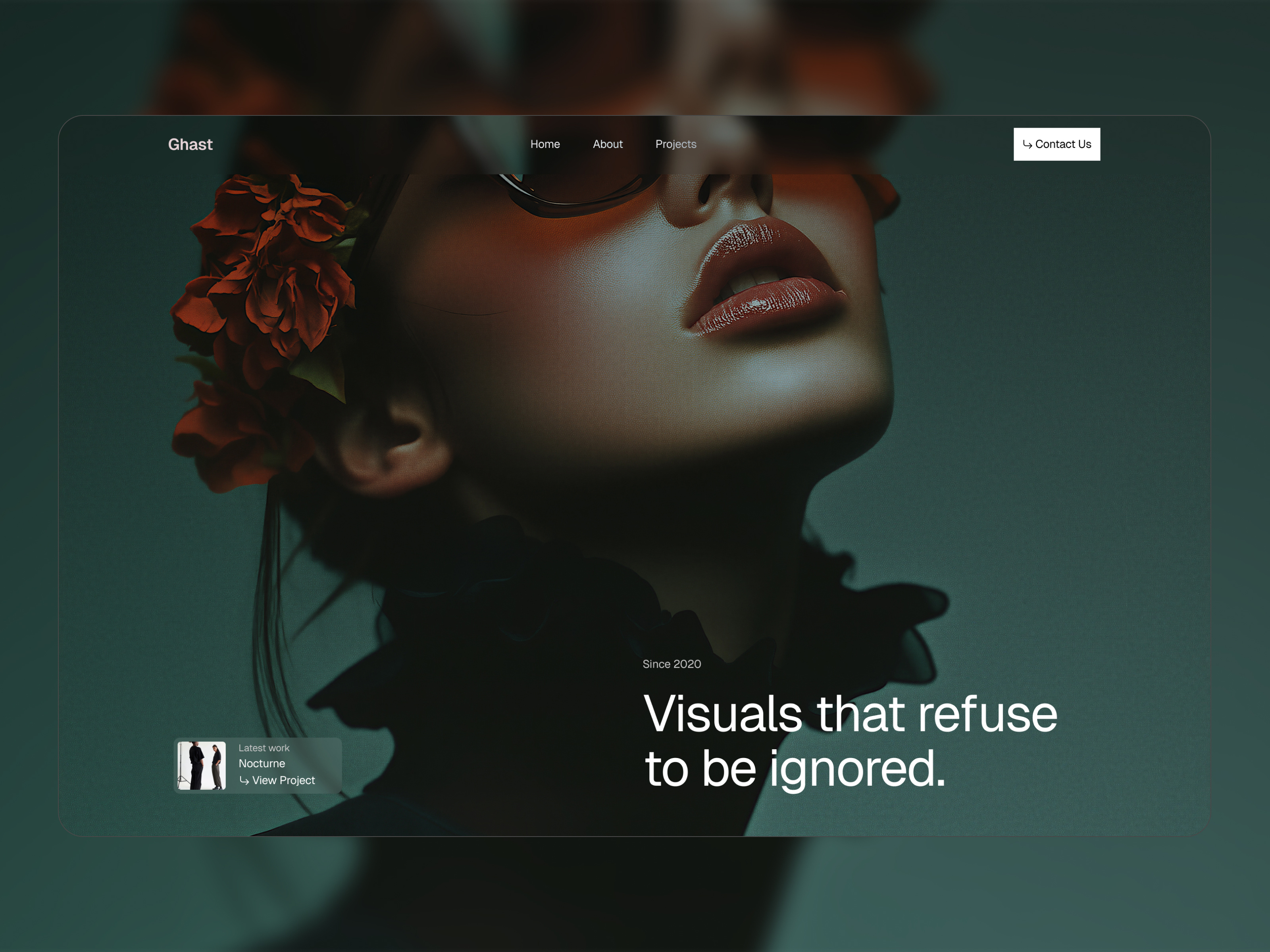 Ghast [Hero Section] bold bold typography hero design minimal design typography ui web design