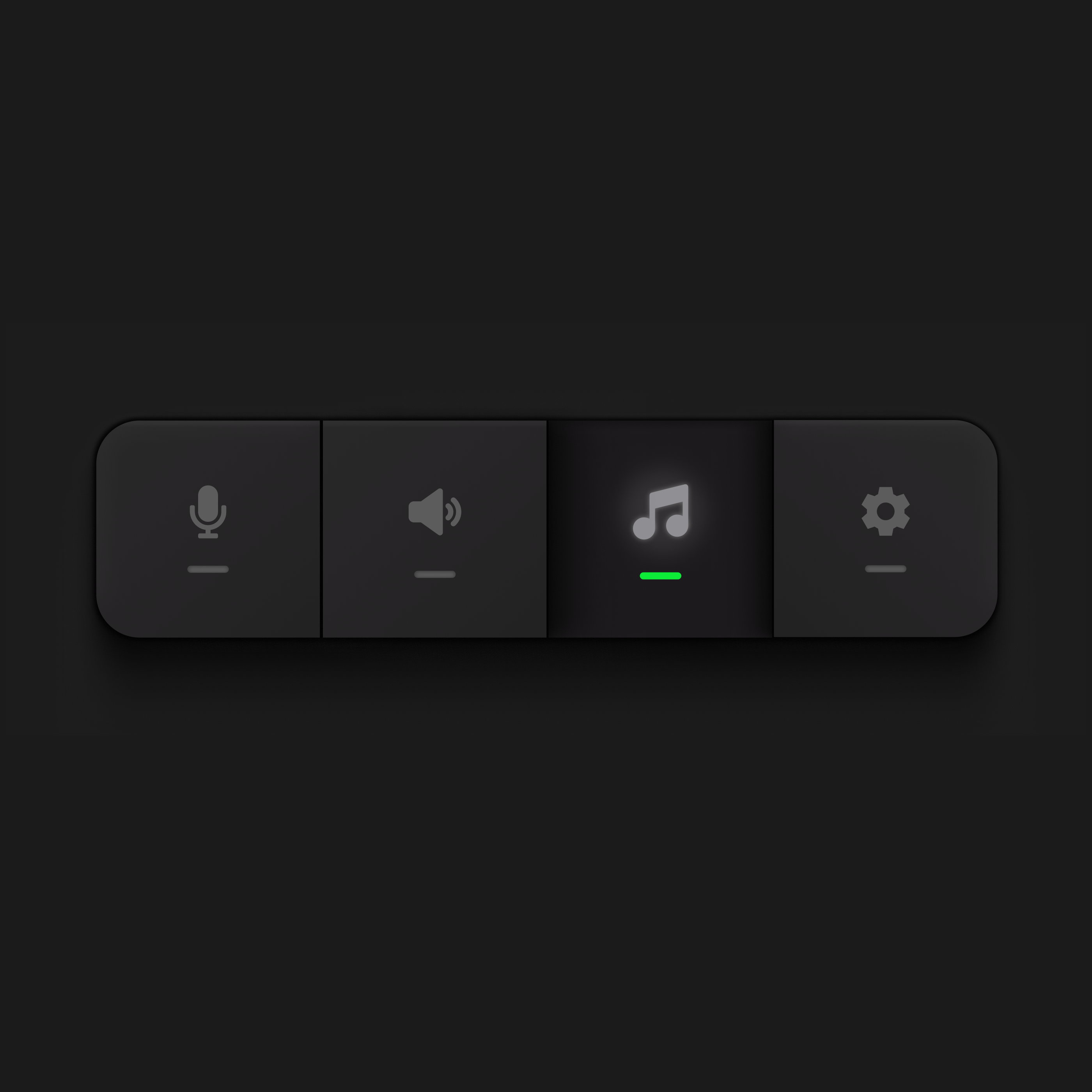 Neumorphic Music Control UI control panel dark ui interaction design mobile ui music app neumorphism product design ui ui design