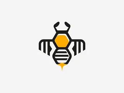 Bee logo bee brand identity branding emblem logo food geometric honey honeybee logo design minimal minimalist nature organic tech logo technology