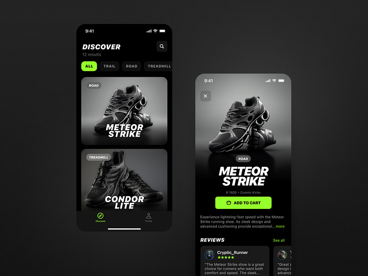 Running Shoe App Concept by Glucode on Dribbble