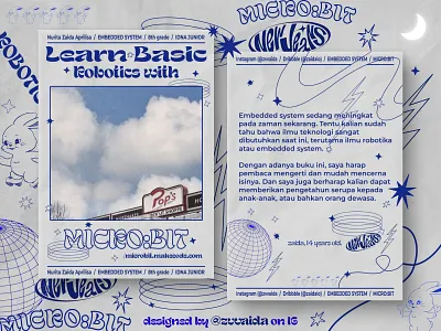 IDN Coverbook (Embedded System) 90s blue cover coverbook illustration newjeans retro