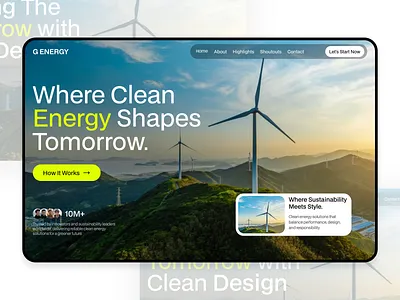 Solar Energy Green Website animation cleanenergy dashboard figma ui landing page design mixium mixiumlab ui uiux web design