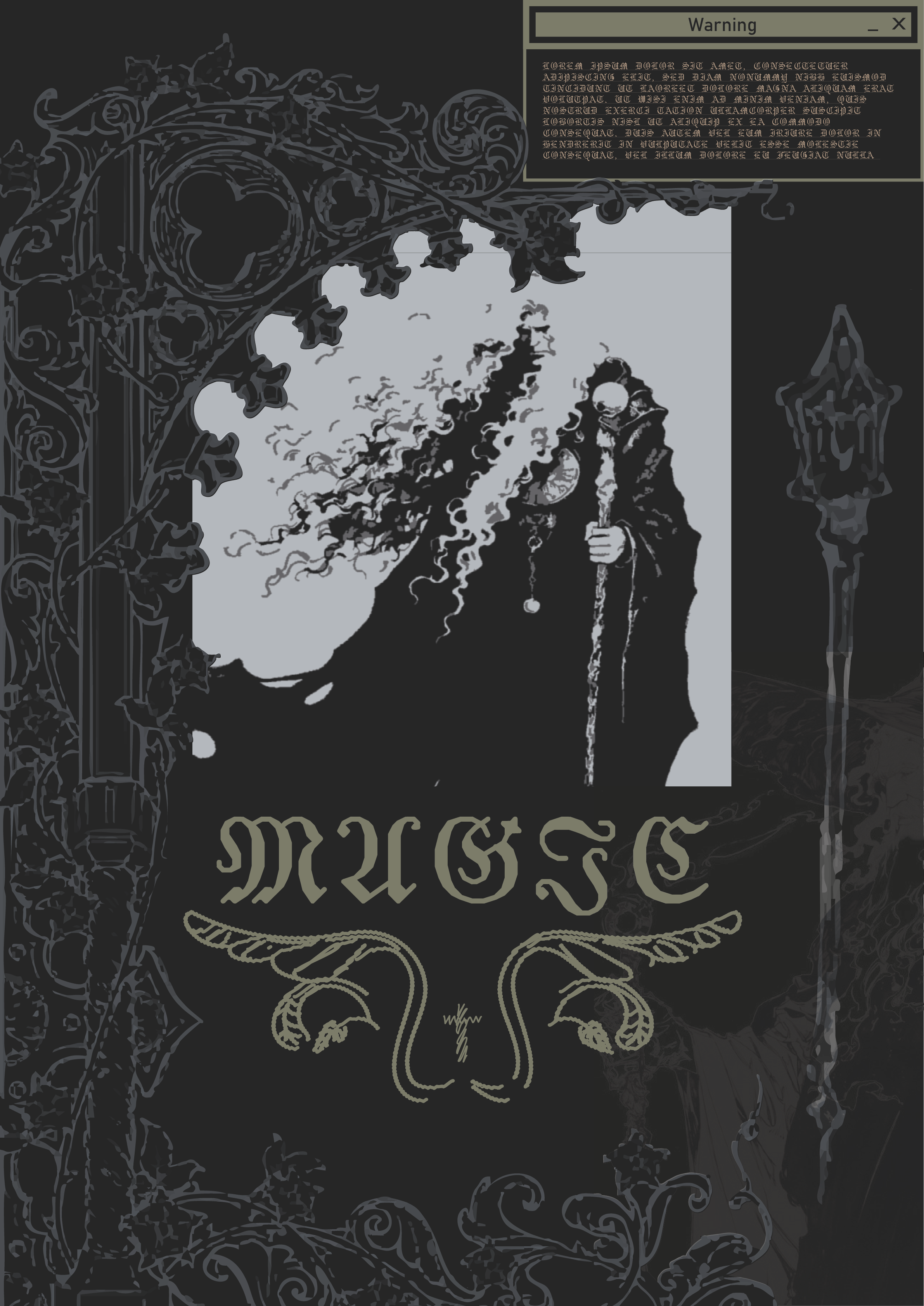 Ghotic Poster aesthetic design ghotic graphic design medieval oldschool poster