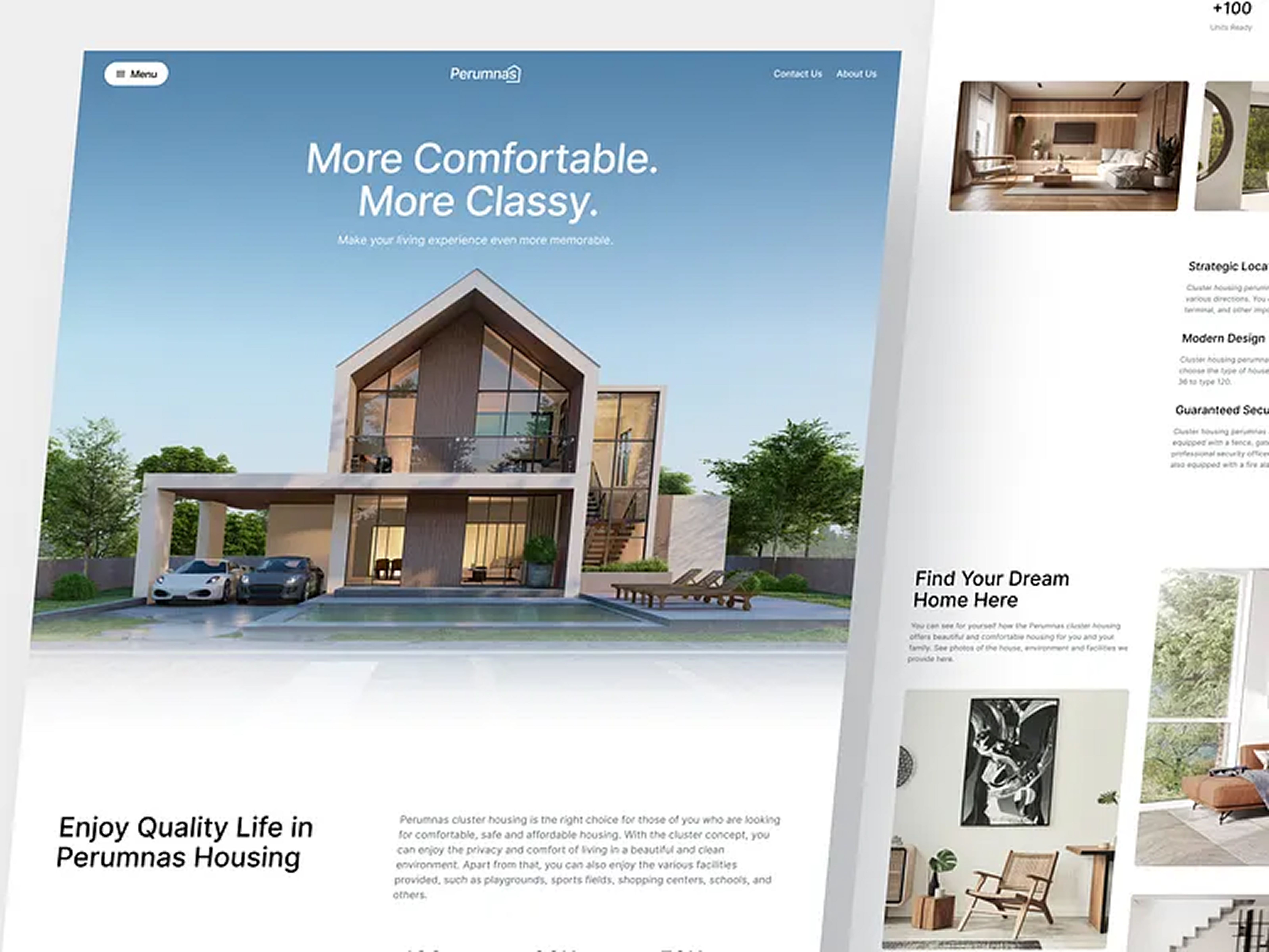 Example of Website Design Per Page