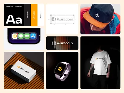 AuraCoin — Cryptocurrency Logo Design & Brand Identity blockchain logo brand identity branding creative crypto branding crypto logo cryptocurrency designer dribbble fintech design logo logo design logo mark modern logo startup branding tech branding ui design web3 design