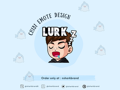 Chibi Lurk Emote Design design emotes graphic design vector