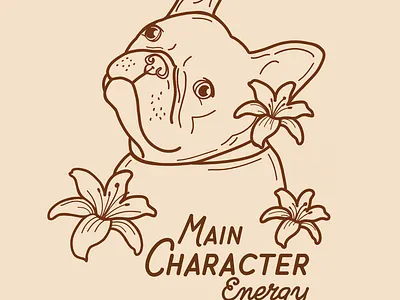 French Bulldog Line Illustration Poster art print character illustration dog illustration french bulldog hand drawn illustration line art line illustration minimal illustration modern illustration pet illustration poster design typography illustration