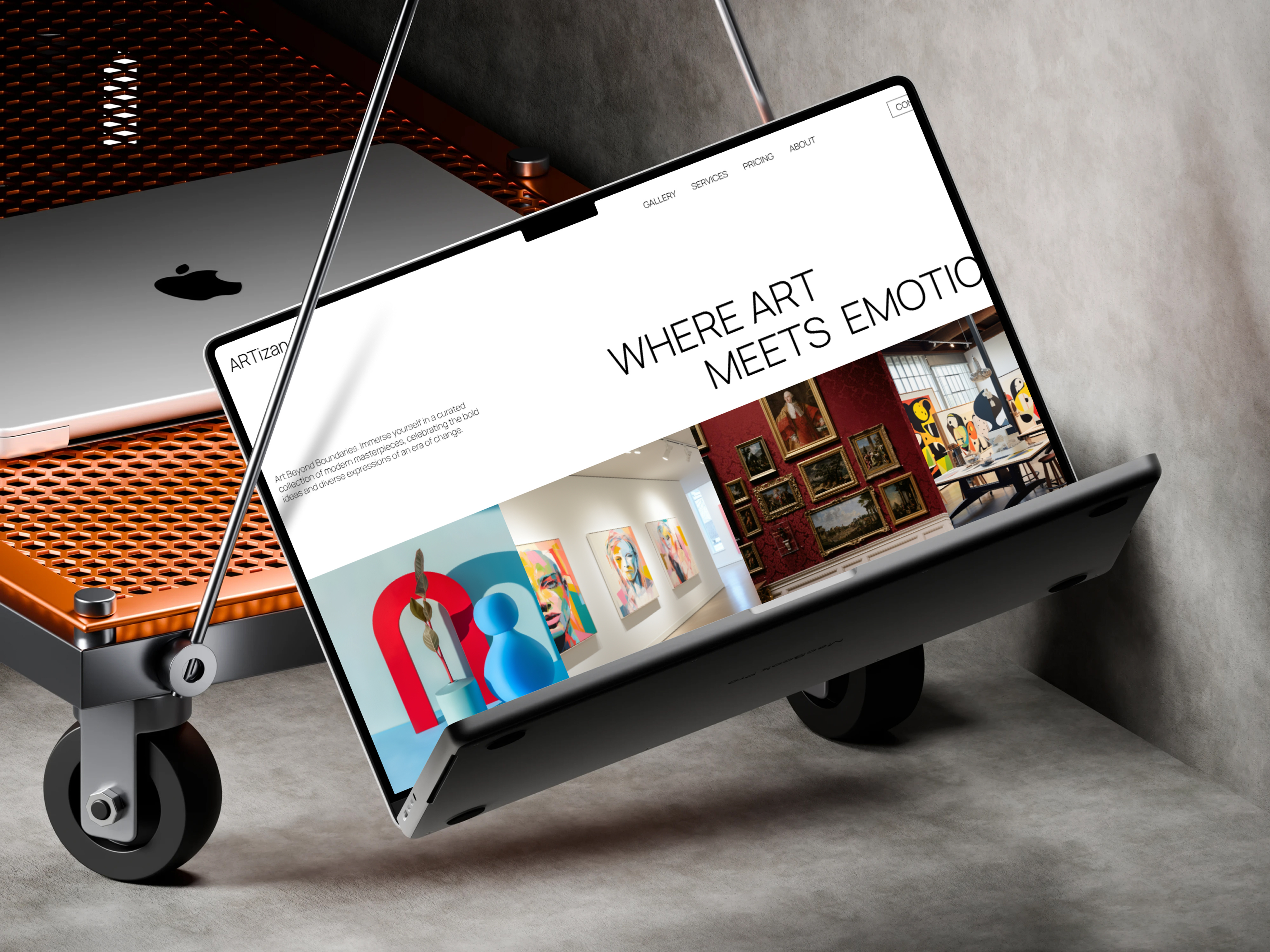 ARTizan - modern art gallery website. artgallery exbhition hero landingpage minimal modern ui ux visualdesign webdesign website