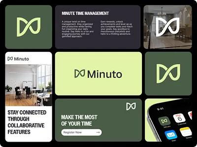 Minuto – Time Management App Icon & Logo Branding appbranding branddesign brandidentity designcasestudy icondesign logodesign minimalbranding mobileappicon modernlogo productbranding saasbranding timemanagementapp uidesign uxdesign visualidentity