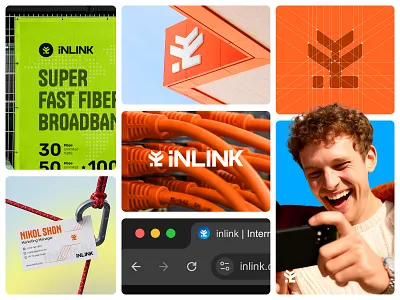 iNLiNK — Internet Service Provider Logo & Brand Mark Design branding business card business logo clean creative favicon graphic design logo minimalist logo vector logo