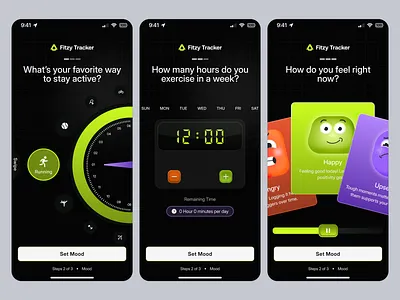 Fitness Onboarding Mobile App: Activity Preference, Weekly Goal app design health health measurement health monitoring health track health tracker measurement mobile mobile app monitor onboarding onboarding tracking personal health personal health tracker product design saas time track tracker uiux vbdfv
