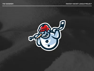 The Snowmen - Hockey Logo Concept athletics branding creative design graphic design hockey ice hockey identity illustration illustrator logo logo design logomark mascot sports