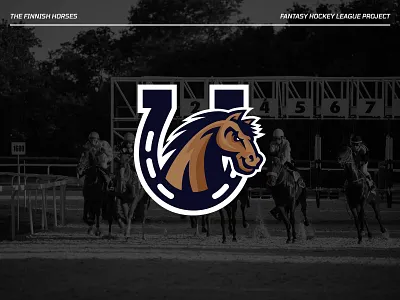 The Finnish Horses - Hockey Logo Concept athletics branding creative design graphic design hockey ice hockey identity illustration illustrator logo logo design logomark mascot sports