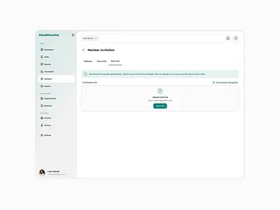 Team invitation design web design