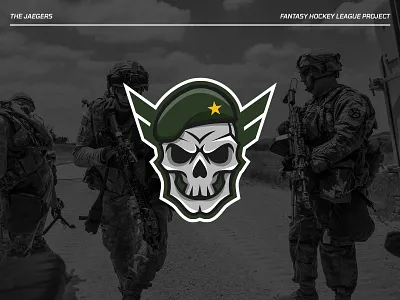 The Jaegers – Hockey Logo Concept athletics branding design graphic design hockey illustration logo logo design mascot military sports
