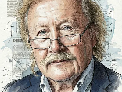 Peter Sloterdijk design disegno illustration illustrazione matita paint pennello ritratto