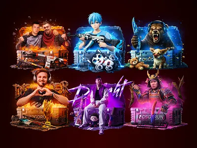 Cases CS2 \ Streamers 3d boxes branding case casino crate cs2 csgo design graphic design igaming opencase