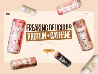 SPYLT Milk Website Hero Section beverage branding design drink drylikov e commerce food and drink graphic design hero section home page interface landing page milk ui user experience ux web design web marketing website website design