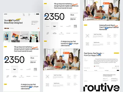 Agency Website Homepage agency corporate website marketing agency portfolio redesign uiux web web design website