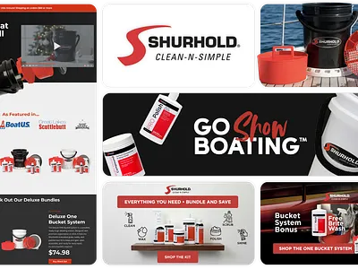 Shurhold Industries branding landing page product photography social ads ugc