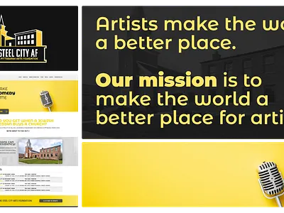 Steel City Arts Foundation graphic design ui website