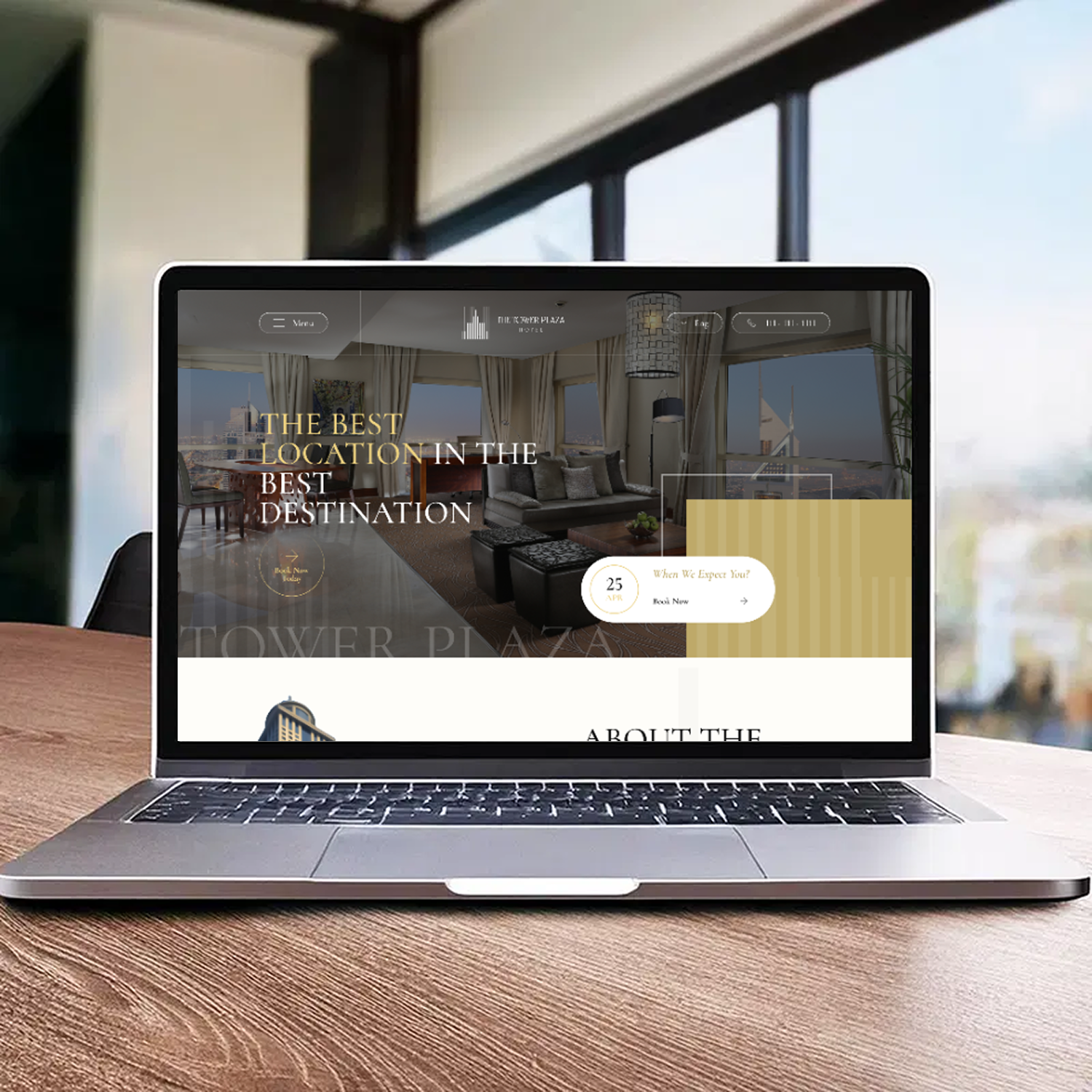 WEBSITE DESIGN | Hotel Tower Plaza branding creative design hotel logo ui uiux ux web design website