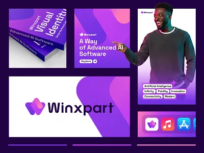 visual identity design for software company brand identity branding graphic design illustration logo logo design software logo visual identity w letter logo w logo