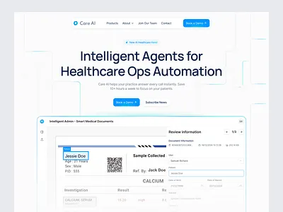 Core AI - Healthcare AI Website ai artificial intelligence barkahlabs clean healtcareai health healthcare healthcareaiweb landing page landingpdage minimal ui uidesign uiux web web design website websitedesign