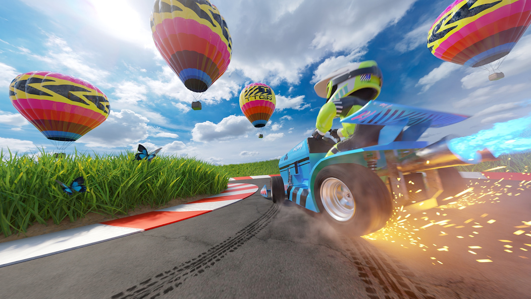 Cartoon mobile racing game 3d animation asset blender branding car character design fun game gaming illustration illustrations mobile modular motion graphics mower race racing resources