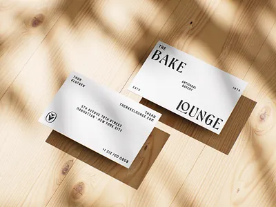 The Bake Lounge Cards bake bakery baking branding business card card flower food logo lounge nature pastry print stationery typography wordmark