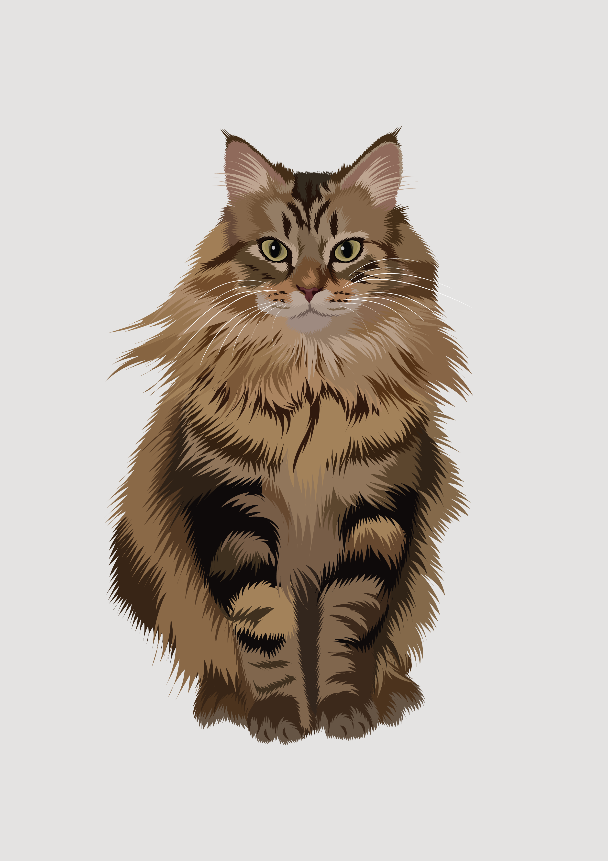 Whiskers of Calm animal animal portrait art art commission cat portrait cats commissioned art custom artwork custom illustration custom portrait digital portrait flat design minimal personalized portrait pet pet portrait vector vector art vector illustration vector portrait