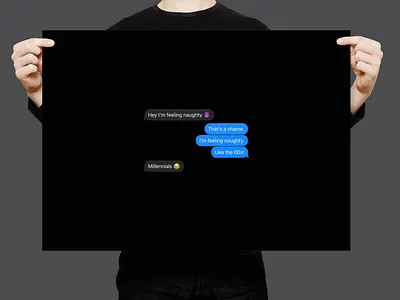 Feeling Noughty | Typographical Poster emoji funny graphic design graphics iphone messages millennial poster simple text