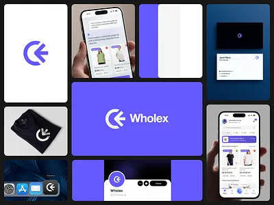 Wholex — Branding Design, Strategy & Visual System 2026 app blue branding eccommerce graphic design logo new vector