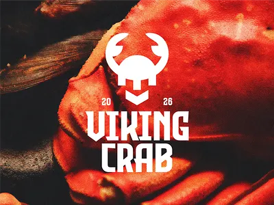Viking Crab Logo and Visual Design brand branding crab design food graphic design inspiration logo modern restaurant seafood trend vector viking