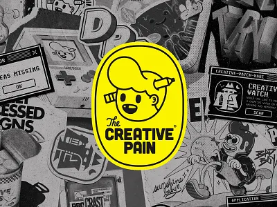 The Creative Pain collage branding illustration illustrator the creative pain vector