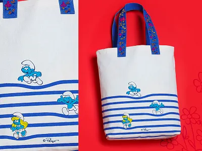 The Smurfs - tote bag consumer products illustration illustrator smurfs the creative pain vector