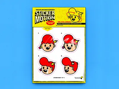 TCP Sticker Motion pack branding illustration illustrator sticker pack sticker sheet the creative pain vector