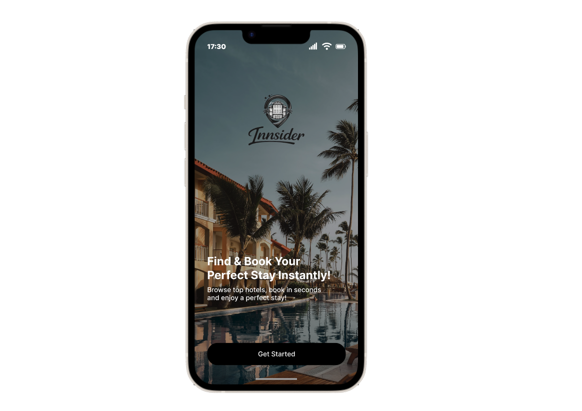 Hotel Booking Mobile App - Innsider bookingapp branding figma mobile app design product design prototyping ui uiux design ux ux research